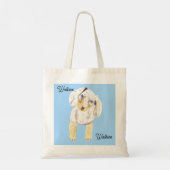 Walkies Schattigee hond Tote Bag (Achterkant)