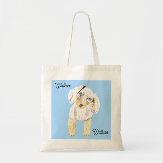 Walkies Schattigee hond Tote Bag (Voorkant)
