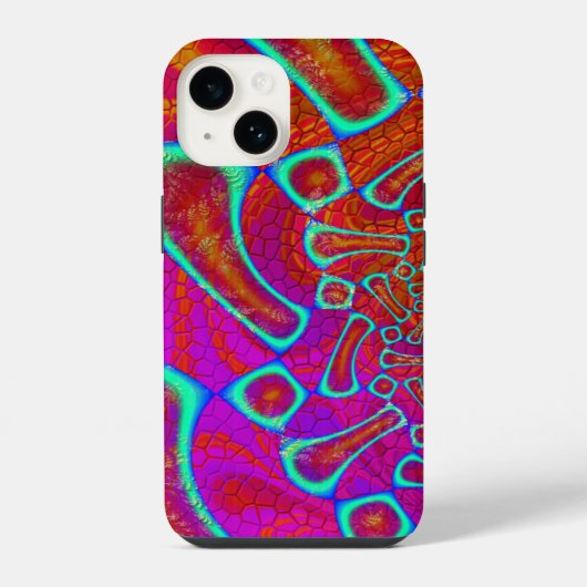 Walkin' op Sun Shine Psychedelic 3D iPhone Hoesje (Achterkant)