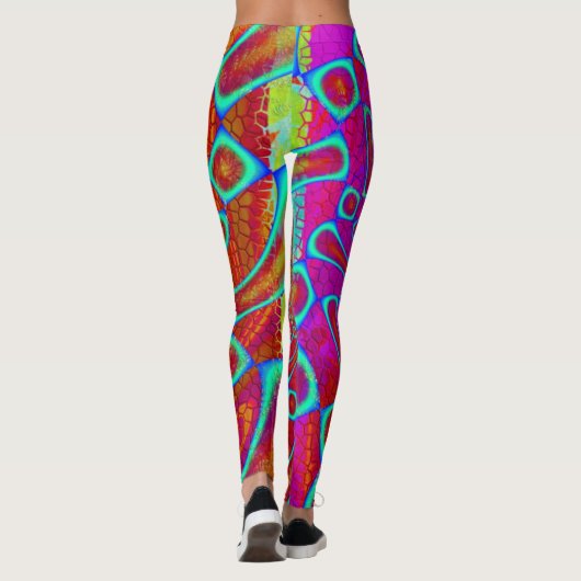 Walkin' op Sun Shine Psychedelic 3D Leggings (Achterkant)