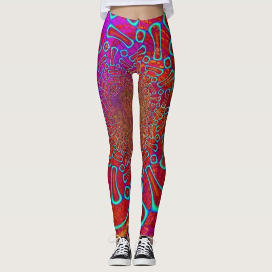 Walkin' op Sun Shine Psychedelic 3D Leggings (Voorkant)