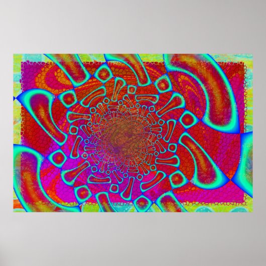 Walkin' op Sun Shine Psychedelic 3D Poster (Voorkant)