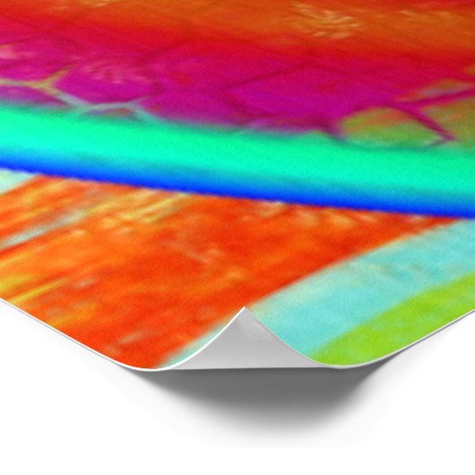 Walkin' op Sun Shine Psychedelic 3D Poster (Hoek)