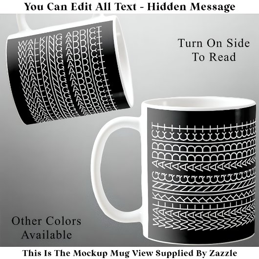 Walking Addict Hidden Message 142WB Ongebruikelijk Koffiemok