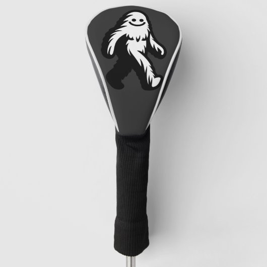 Walking Bigfoot - Smiling Sasquatch Grappige Crypt Golfheadcover (Voorkant)