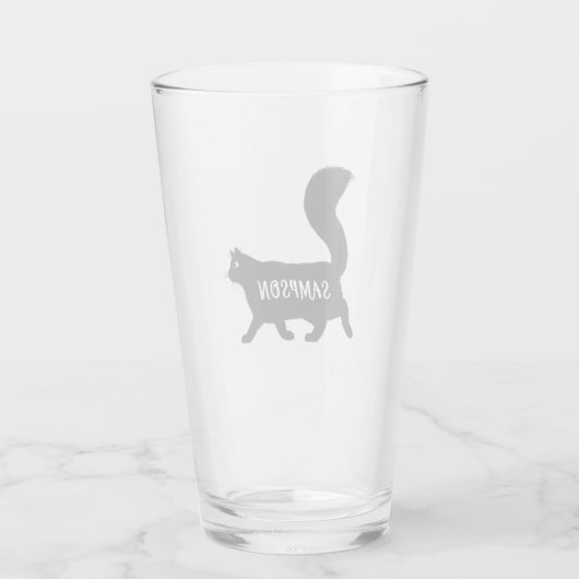 Walking Black Cat | Cool Kat Lover's Custom Glas (Achterkant)