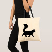 Walking Black Cat | Cool Kat Lover's Tote Bag (Voorkant (product))