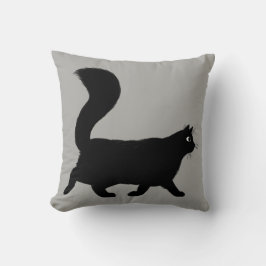 Walking Black Cat | Koel Kat met Fluffy Tail Kussen