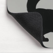 Walking Black Cat | Koel Kat met Fluffy Tail Muismat (Hoek)