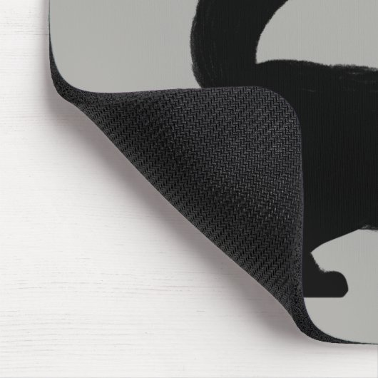 Walking Black Cat | Koel Kat met Fluffy Tail Muismat (Hoek)