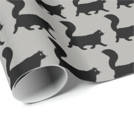 Walking Black Cats Patroon | Cool Kat Lover's Cadeaupapier
