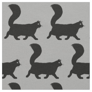Walking Black Cats Patroon Cool Kat Lover's Stof