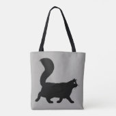 Walking Black Kitty Cat | Funky Feline Mode Tote Bag (Achterkant)