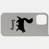 Walking Black Kitty Cat met aangepaste tekst Case-Mate iPhone Case (Achterkant (horizontaal))