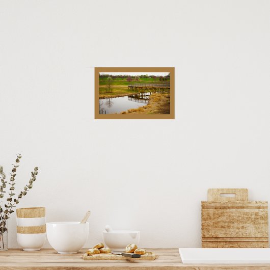 Walking Bridge Reflection Poster (Keuken)