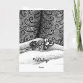 Walking Bunny Feestdagen Kaart (Achterkant)