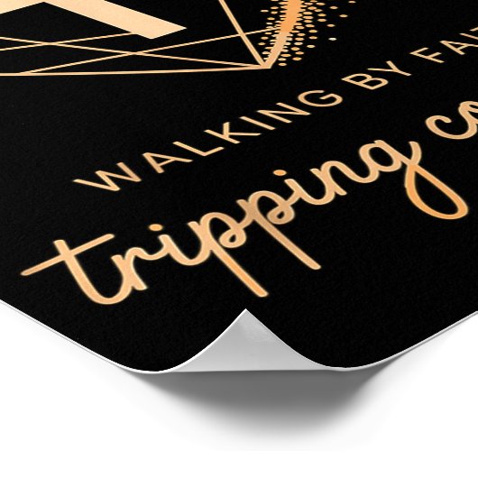 Walking By Faith Tripng Constantly Cross Christian Poster (Hoek)