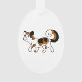Walking Calico Cat Ornament (voorkant)