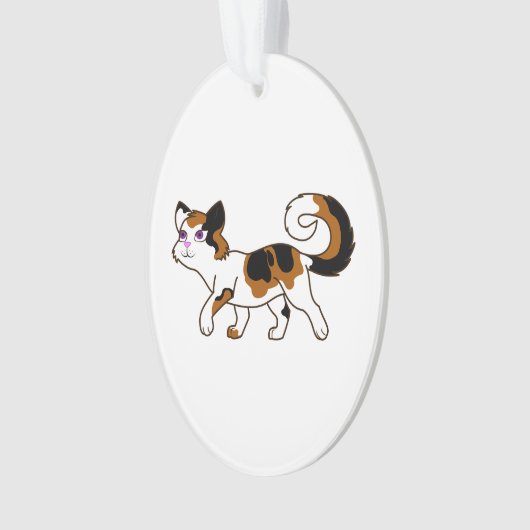 Walking Calico Cat Ornament (voorkant)