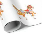Walking Carousel Horse Cadeaupapier (Rol Hoek)