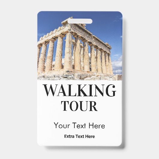 Walking City Tour Photo & Logo Badge (Voorzijde)