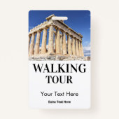 Walking City Tour Photo & Logo Badge (Voorkant)