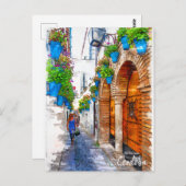 Walking Cordoba's Alley-Spain Briefkaart (Voorkant / Achterkant)