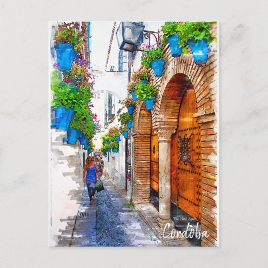 Walking Cordoba's Alley-Spain Briefkaart (Voorkant)