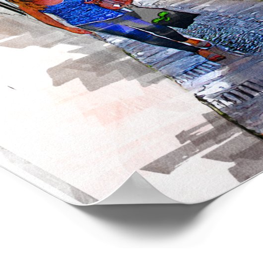 Walking Cordoba's Alley - Spanje Poster (Hoek)