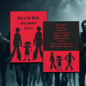 Walking Dead Zombies Halloween Party Kaart