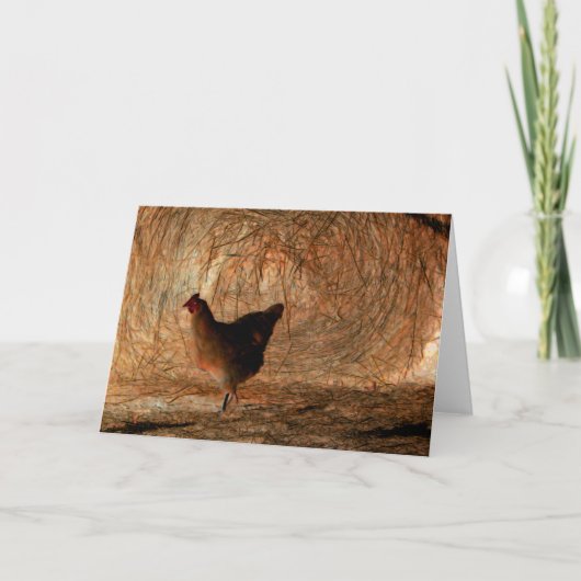 "Walking" - Digitaal verbeterde foto van Chicken & Kaart (Voorkant)