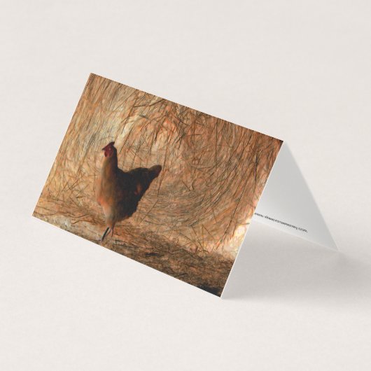 "Walking" - Digitaal verbeterde foto van Chicken & Kaart (Voorkant)