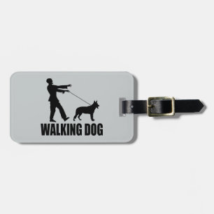 Walking Dog Bagagelabel