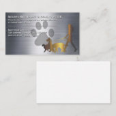 Walking Dogs | Paw | Metalen achtergrond Visitekaartje (Voorkant / Achterkant)