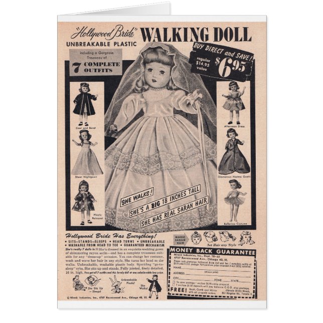 Walking Doll Hollywood Bride uit 1950 (Voorkant)