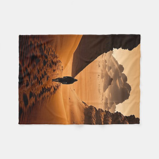 Walking Dune Fleece Blanket Deken (Voorkant (Horizontaal))