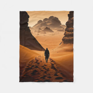 Walking Dune Fleece Blanket Deken