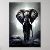 Walking Elephant | AI Art Poster (Voorkant)