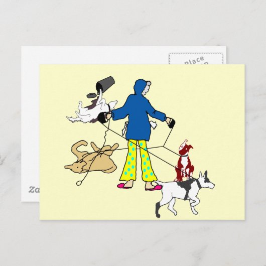 Walking Flyball-honden Briefkaart (Voorkant / Achterkant)