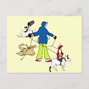 Walking Flyball-honden Briefkaart