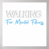 walking for mental fitness poster (Voorkant)