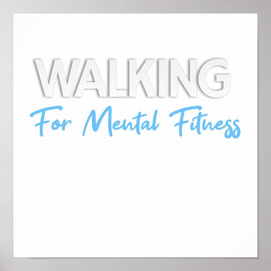 walking for mental fitness poster (Voorkant)