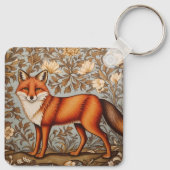 Walking Fox William Morris Inspired  Sleutelhanger (Achterkant)