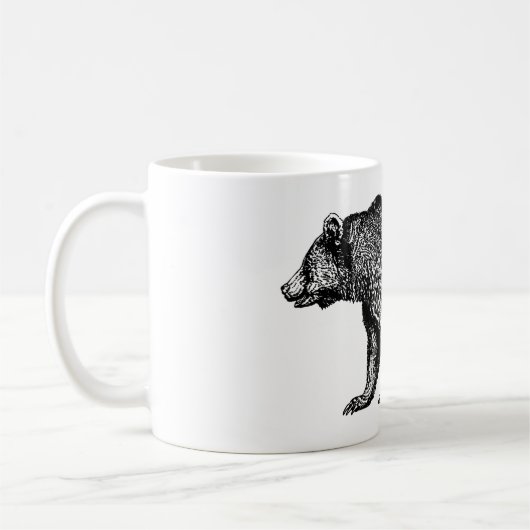 Walking Grizzly Beer Coffee Mok (Links)
