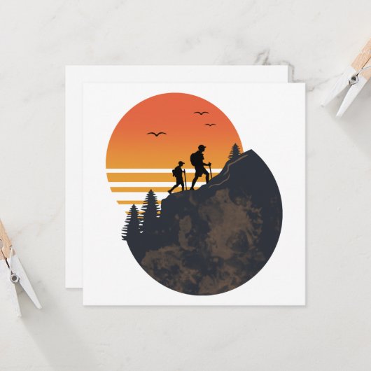 Walking Hiking Mountain Kaart (Voorkant / Achterkant in situ)