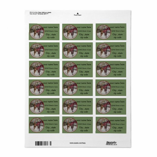 Walking Horse Ranch Adreslabel Etiket (Full Sheet)