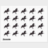 Walking Horse Silhouette Vierkante Sticker (Vel)