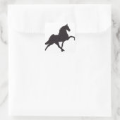 Walking Horse Silhouette Vierkante Sticker (Tas)