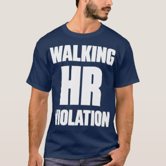 Walking HR Overtreding Wit Grappig T-shirt