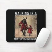 Walking In A Winter Wonderland Krampus Creepy Horr Muismat (Met muis)